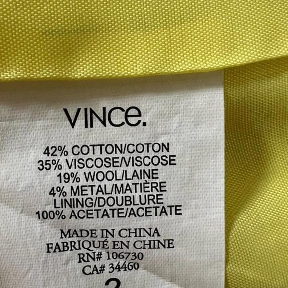 Vince size 2 blazer in Citrus yellow green spring summer lightweight blazer - Picture 8 of 8